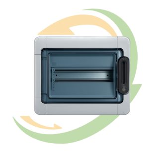   Legrand Kiselosztó PE/N-sínnel műanyag 1x 12M falonkívüli szürke IP65 zárt-fedél ajtó Plexo