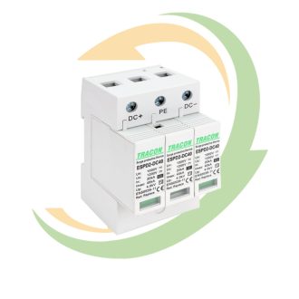   TRACON ESPD2-DC40-1000 T2 DC típusú túlfeszültség levezető, cserélhető betéttel Ucpv: 1200V; In:20kA; Imax:40kA; Up:4kV